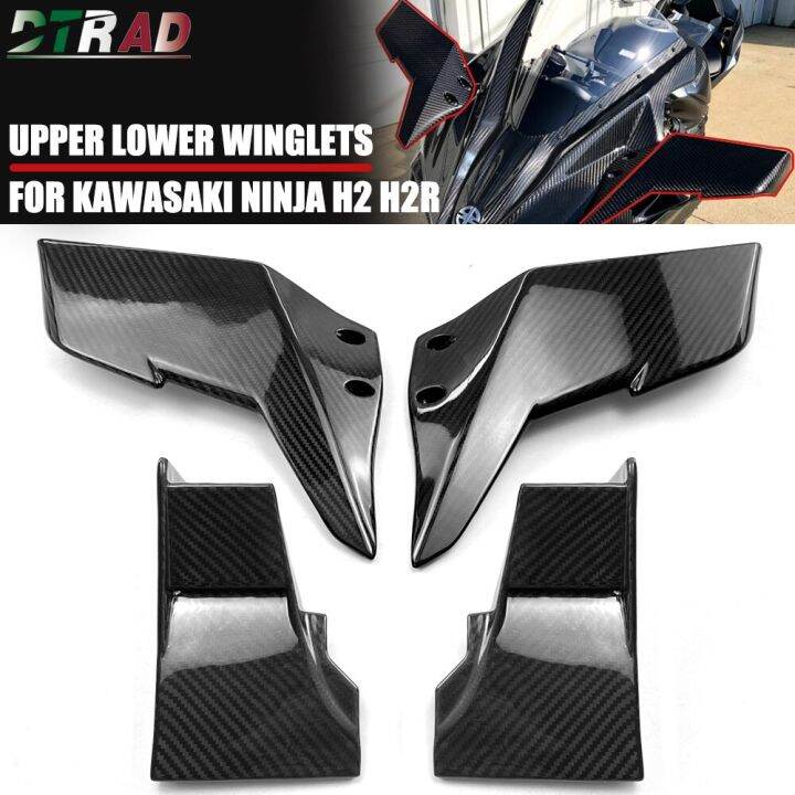 Second Generation Winglets Air Deflector Fit For KAWASAKI NINJA H2 H2R ...