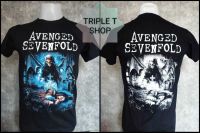 เสื้อยืดคอกลม สกรีนลาย AVENGED SEVENFOLD