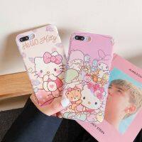 เคสโทรศัพท์มือถือลายการ์ตูนน่ารัก Sanrio Hello Kitty My Melody ดาวแฝดเล็กๆน้อยๆสำหรับ iPhone 14 Pro Max Plus ป้องกันการตกฝาหลังโทรศัพท์แบบนิ่มสำหรับ iPhone 13 12 11 Pro Max XR XS Max 8 7 Plus SE