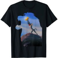 Cartoon The Lion King and Rafiki  graphic cotton O-neck T-shirt for men