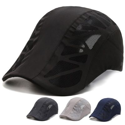 [2023] กีฬาหมวกเบสบอลชายตาข่ายฝ้ายสไตล์เรียบง่ายแห้งเร็ว Sunshade Breathable ผู้ใหญ่หมวกฤดูร้อนหมวก