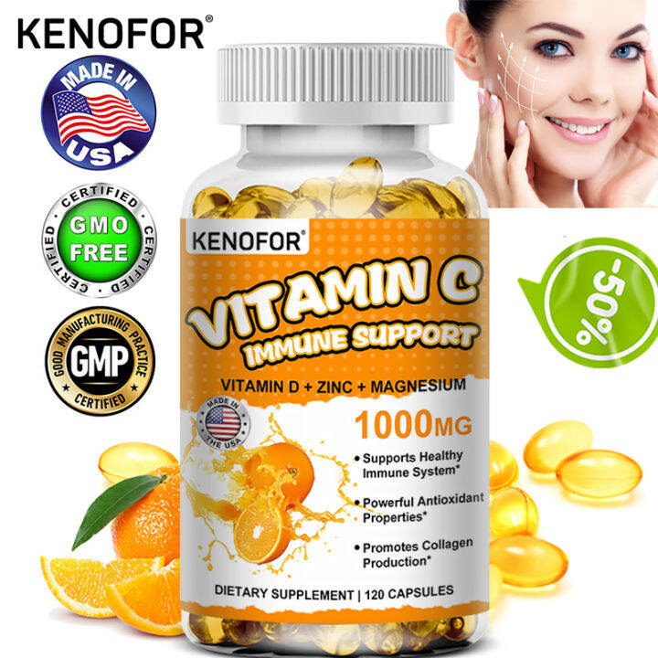 Vitamin C Capsules Supports antioxidants, supports immune system