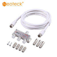 Neoteck 1Pcs 2Pcs 3-Way Coax Cable Splitter MoCA 5-2500MHz Connector เครื่องรับสัญญาณดาวเทียม1 In 3 Out สำหรับ Aerial Broadband