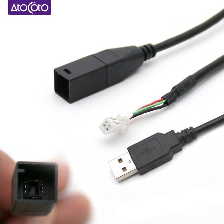Car Radio USB Interface 4 Pin Plug Transfer Cable for Toyota Corolla CD