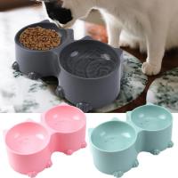 ชามสุนัขแมวคู่ การออกแบบแมว Tilt Elevated Pet Water Food Bowl Set ชามอาหารสุนัขสำหรับสุนัขขนาดเล็ก ชามอาหารสุนัขสำหรับสุนัขขนาดเล็ก ชามอาหารสุนัขสำหรับสุนัขขนาดเล็ก