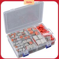 HATTIE 115Pcs 2 3 4 5พอร์ต รวมขั้วต่อไฟฟ้า สีส้มสีส้ม สารหน่วงไฟ ชุดรวม ตัดการเชื่อมต่ออย่างรวดเร็ว ขั้วต่อสายไฟ สายไฟแข็งและควั่น