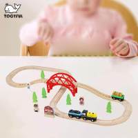 TOOYFUL Railway Track Toy Building Kit รางรถไฟสำหรับเด็กเด็กวัยหัดเดิน