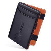 [COD] European and New Wallet Antimagnetic Two-Fold Mens Leather