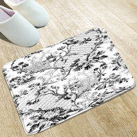 Hand Painted Plant Flowers Floral Bathroom Bath Mat 3pcs Set Entrance Door Mat Bathroom Rug Carpet Toilet Mat Bathroom Products