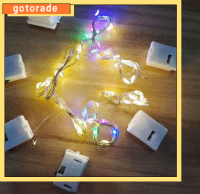 GOTORADE ตกแต่งวันหยุด ลวดทองแดง คริสต์มาส ไฟตกแต่ง LED ไฟสตริงกลางแจ้ง นางฟ้า โคมไฟพวงมาลัย