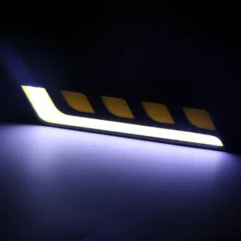 2pcs/set Universal COB LED Car DRL All In One LED Light Bar Fog Lamps Daytime Running Lights Car-styling Turn Signal Lights