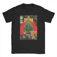 The Doom Legend Print Cotton T-shirts For Men Funny Short Sleeve T Shirts Mf Crew Neck Cmic Clothes