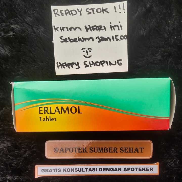 Erlamol Paracetamol Parasetamol 500 Mg 1 Box Isi 100 Tab Obat Demam