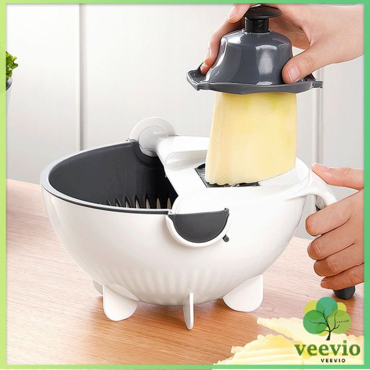 veevio-เครื่องหั่นผักผลไม้-หันได้รูปแบบสวยงาม-ชุดเครื่องหั่นผักผลไม้-เครื่องหั่นผักอเนกประสงค์-vegetables-chopper-amp-slices-sets-มีสินค้าพร้อมส่ง