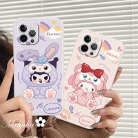 Mrhaha เคส TPU ขอบตรงสำหรับ Huawei Y9s Y9 Y7A นายกป้องกันซิลิโคน Y6P โนวา4e 3i Y90 Y70 6 7 8 9 10 Pro P30 P40คู่30 40 50 Pro ลายการ์ตูน Kuromi น่ารักเมโลดี้ด้านหลังสวยฝาครอบพร้อมในสต็อก