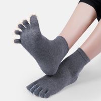 Toe Socks Men And Women Five Fingers Socks Breathable Cotton Socks Sports Running Solid Color Black White Grey Khaki Mens Socks