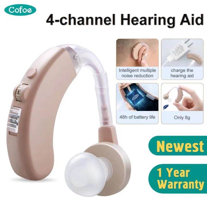 USB Rechargeable Hearing Aids Invisible Behind The Ear Hearing Aid Mini Adjustable Tone Volume