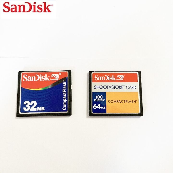 sandisk-cf-card-32mb-64mb-ของแท้การ์ด-cf-ระดับมืออาชีพความเร็วสูงสำหรับกล้องดิจิตอลกล้องวีดีโอดิจิตอลเครื่องบันทึกเสียง100