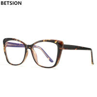 BETSION แฟชั่นแมวตาแสงสีฟ้าปิดกั้นแว่นตา Acetate แว่นตาผู้หญิงฤดูใบไม้ผลิบานพับแบรนด์หรูออกแบบแว่นตา