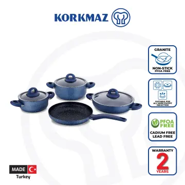 Korkmaz Bella Azura 8 Piece Cookware Set