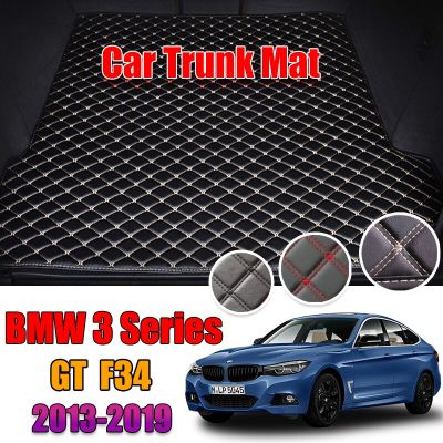 Alas Bagasi Mobil หนังสำหรับ BMW 3 Series แกรนทัวริสโม2013-2019 Trunk แผ่นรองกระโปรงหลังรถ3Srieis GT Liner Pad ไลเนอร์กระบะ F34 BMW