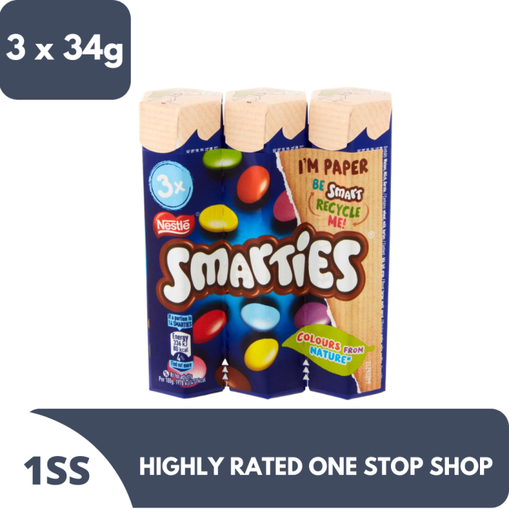 Smarties 3 X 34g Exp Oct 2022 Lazada Ph