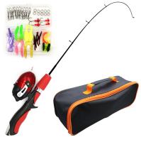 Kids Fishing Pole Set Full Kits With escopic Fishing Rod And Spinning Reel Baits Hooks Saltwater Freshwater Travel Pole Set