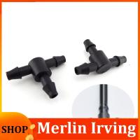 Merlin Irving Shop 10pcs 3 Way Hose Tee Barb 4/7mm Tube Connector Irrigation Plumbing Pipe Fittings T-Shape Adapter Splitter Garden