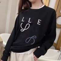 Autumn and Winter Luxury Brand Sweater Womens Long sleeved Clothes Overlay Top for Mens Couples Embroidered Small Loose Relaxe