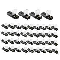 40Piece Solderless Wire Connectors Black Plastic Double-Wire for AWG 20-24 (2 Way 2 Pin )