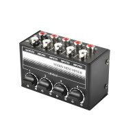 【CW】 Stereo Audio Mixer Mini Live Mix 4 Channel Passive Mixing Console W/ Volume Control can work without