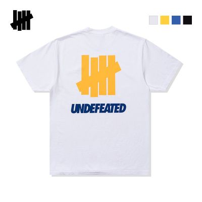 Undefeated เสื้อยืดแขนสั้น พิมพ์ลาย สองสี แฟชั่นฤดูใบไม้ผลิ และฤดูร้อน สําหรับผู้ชาย และผู้หญิง