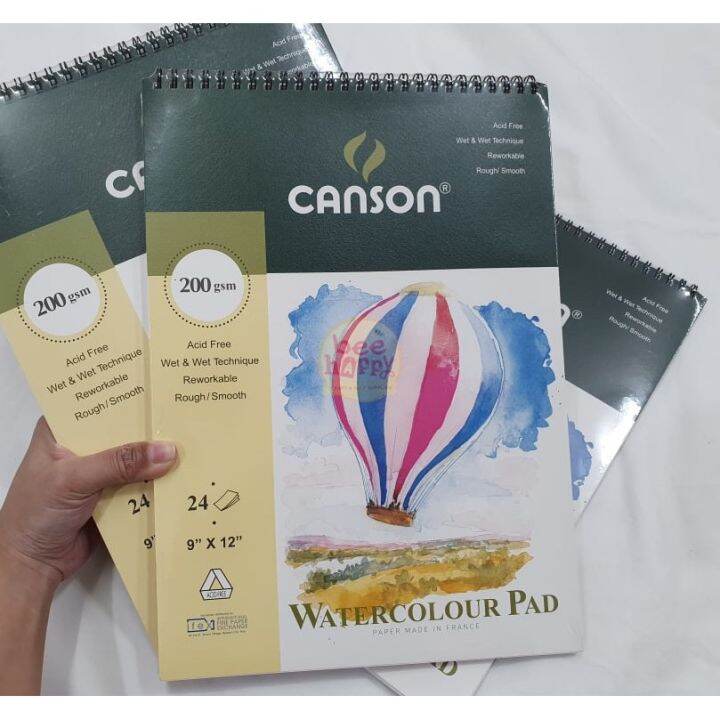 Canson Watercolor Pad 200gsm 9 X 12 24 Sheets Lazada Ph