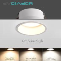 60 Degrees Beam Angle Dimmable LED Downlight 15W 12W 7W 5W Anti-Glare Round Ceiling Recessed Spot Lights 3000K/4000K/6000K 220V  by Hs2023