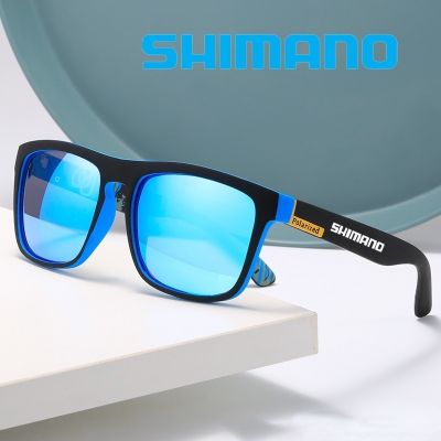 Shimano แว่นตากันแดดแบบโพลาไรซ์สำหรับผู้ชาย,เดินป่าตั้งแคมป์ขับรถตกปลากันแดดแบบคลาสสิกกีฬากลางแจ้ง UV400ขี่จักรยาน