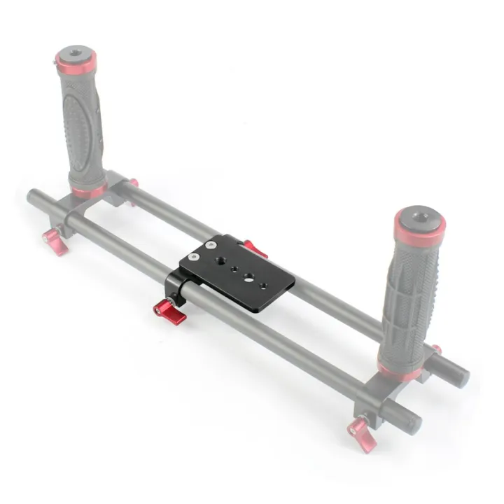 Tripod Mounting Plate Railblock For 15mm Rod clamp mount 1/4" 3/8