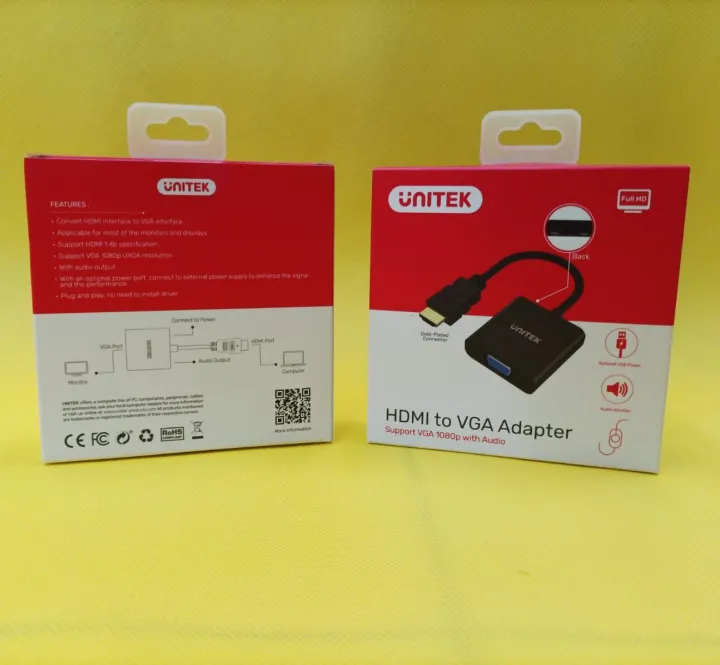 KABEL HDMI TO VGA UNITEX CABLE CONVENTER HDMI TO VGA Lazada Indonesia