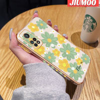 เคส JIUMOO สำหรับ Xiaomi MI 10T 10T 10T Pro Redmi เคส K30s แฟชั่นดอกไม้สวยใหม่กรอบสี่เหลี่ยมพื้นผิวเคสซิลิกาเจลนิ่มเคสมือถือกันกระแทกรวมทั้งหมดรวมฝาครอบป้องกันเลนส์กล้องถ่ายรูป