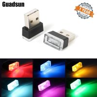 Guadsun LED USB Atmosphere Lights PC Car Accessories Blue White Emergency Lights Portable Plug Interior Light Decorative Lamp