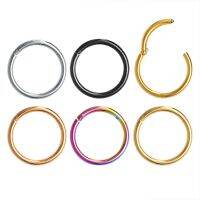 Surgical Steel Hinge Segment Nose Ring Septum Clicker Ear Helix Tragus Ring Hoop