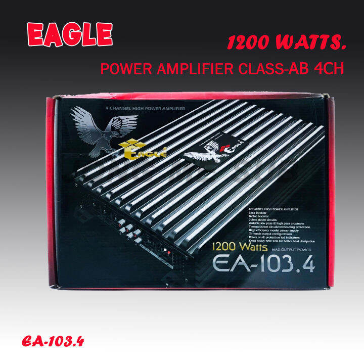 เพาเวอร์แอมป์ติดรถยนต์-eagle-รุ่นea-103-4-class-ab-4ชาแนล-กำลังขับสูงสุด-1200w-max-สีเทา-ใช้ขับลำโพงเสียงกลาง-แหลม-เครื่องเสียงติดรถยนต์