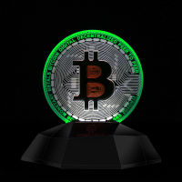 Monetary Metals Bitcoin Digital Decentralized Peer To Peer 3D illusion Night Light Bitcoin 3D Line Lamp Table Lamp