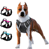 Adjustbale Matching Leash Collar Reflective Training Supplies Nylon Big Dog Harness No Pull Medium Large Dog Harness Vest2023