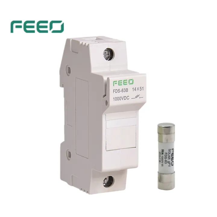 Feeo ที่ยึดฟิวส์ Pv โซลาร์เซลล์ Dc 1000V 14*51พร้อมแรงดันฟิวส์ Pv S สำหรับการป้องกันระบบสุริยะ