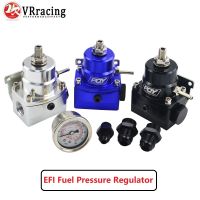 VR - AN8 high EFI pressure fuel regulator w/ boost -8AN 8/8/6 PQY Fuel Pressure Regulator with gauge VR7855