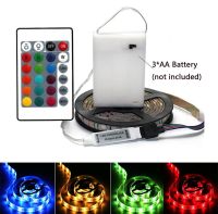 【cw】 Waterproof Battery Powered LED Strip Lights 5050 RGB 1M 2M 3M 4M 5V 6V LED Tape Ribbon Lights TV Backlight Background Lighting ！