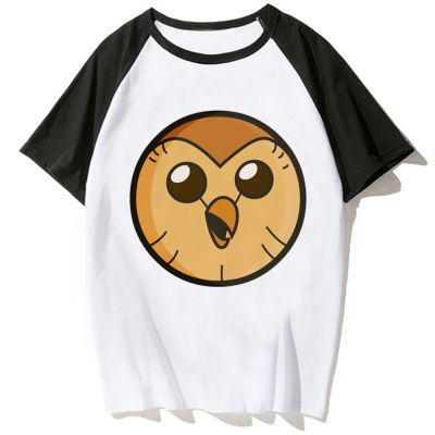 The Owl บ้านการ์ตูนมังงะเสื้อยืดผู้หญิง Y2K 2000S