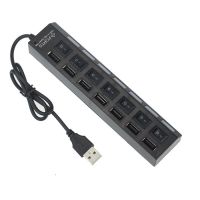 USB Hub to 7 ports with buttons on and off USB 2.0 splitter USB hub for winodws Mac USB to 7 ports hub laptop accessories