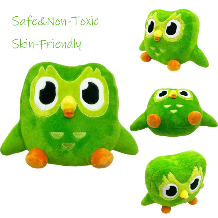 Duolingo Plushie Duo 10 Year Anniversary Green Owl Gift For Kids Doll ...