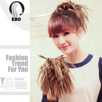 EBO ที่มัดผมผมมวยแบบยุ่งทำจากใยสังเคราะห์เพื่อสวมใส่ง่ายที่ยืดผม